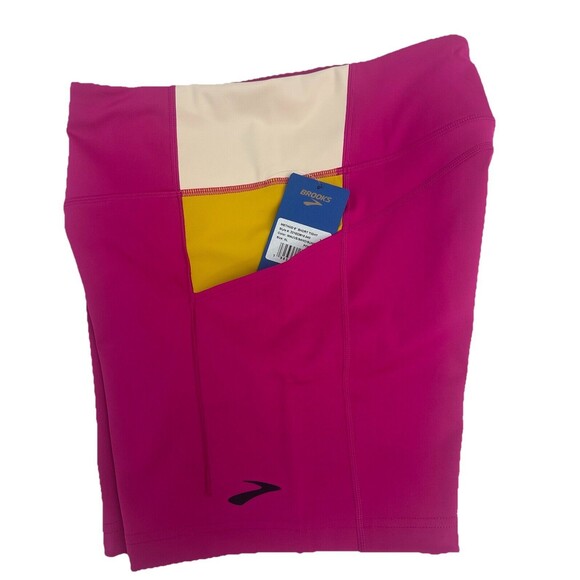 Women's Brooks Method 5" Short Tight Shorts Mauve/sand/sundial Size XL New - Picture 2 of 16